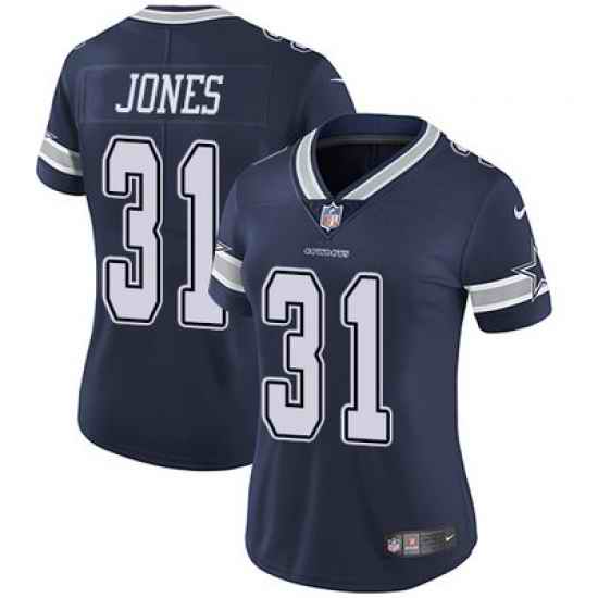 Nike Cowboys #31 Byron Jones Navy Blue Team Color Womens Stitched NFL Vapor Untouchable Limited Jersey